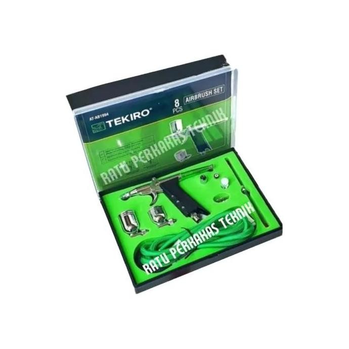 

Promo TEKIRO Air Brush Set 8 pcs 0.3 mm / Airbrush Kit Paint Spray Gun Spet Pen Lukis Mural Grafiti AT-AB1994 COD