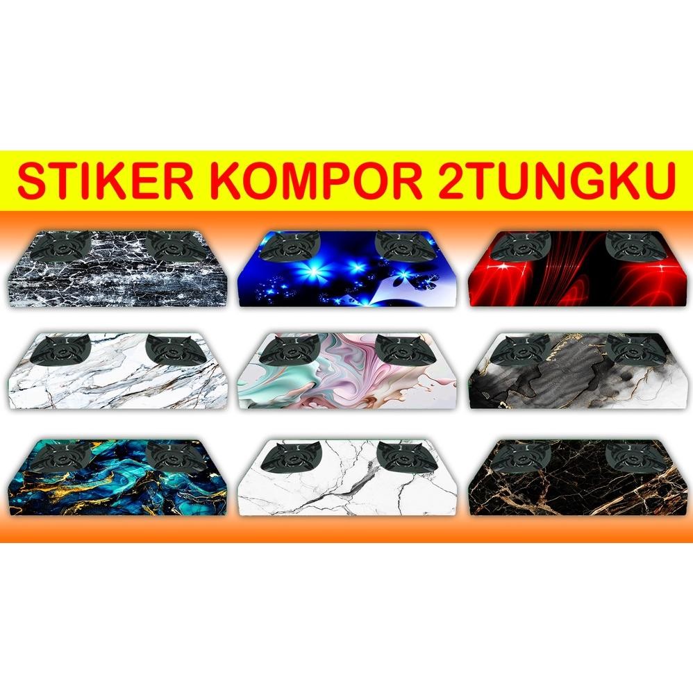 MURAH Stiker Kompor 1TUNGKU & 2TUNGKU Motif Granit