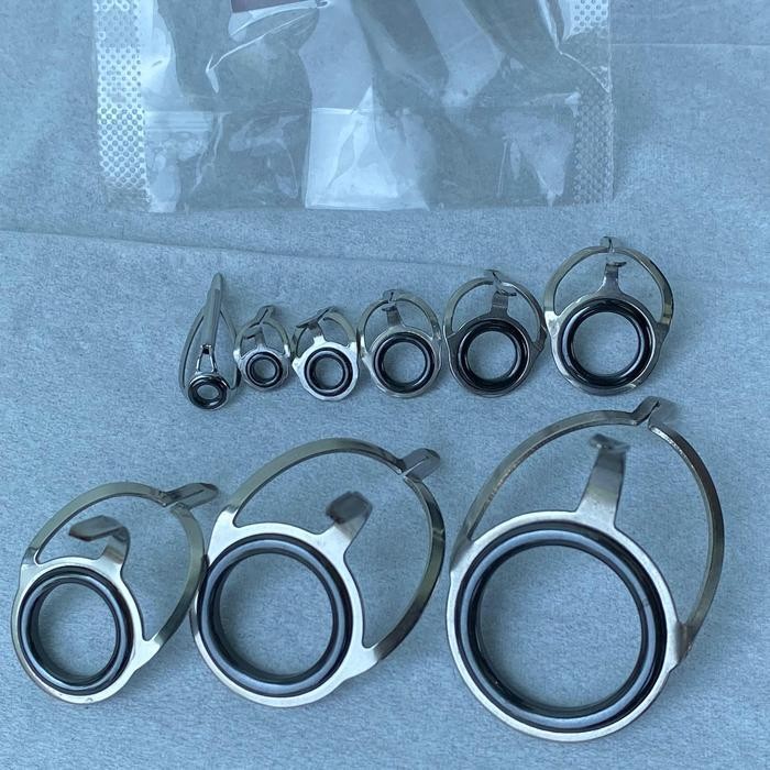 FT RING SET 2 KAKI BOSEG 2K BTSG Stainless Steel Keramik halus untuk ring joran pancing