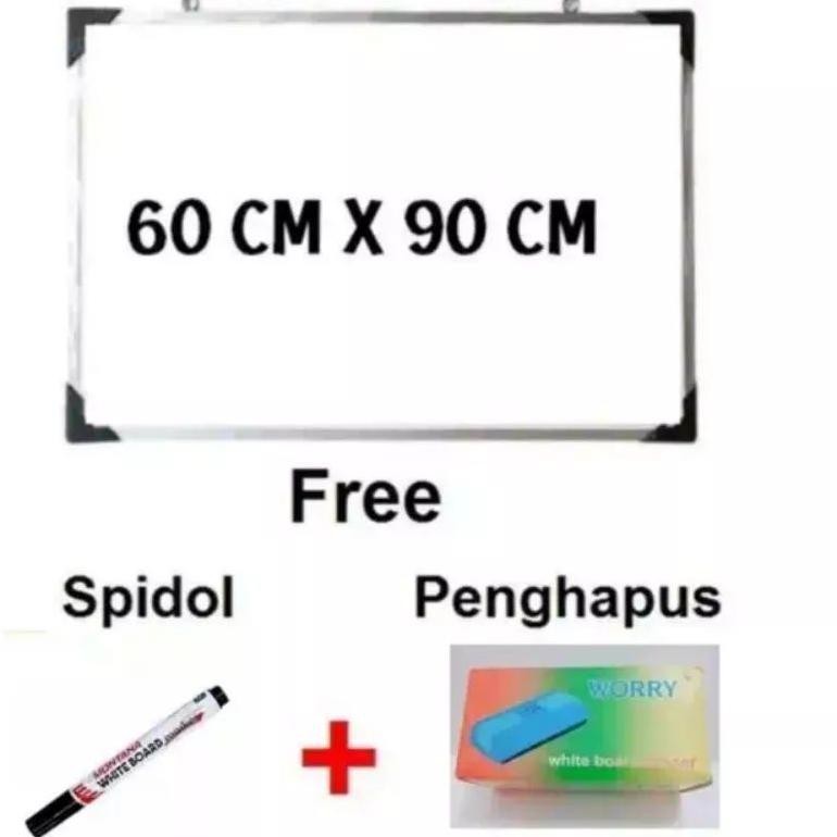 

Readyy!! Papan Tulis/White Board Free Penghapus Dan Spidol Semua Ukuran Bahan Tebal Dan Kuat