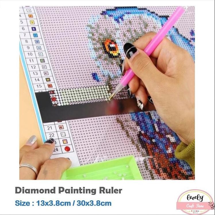 

Readyy!! LovelyCraftStore | Diamond painting dot drill tool penggaris mudahkan penempelan diamond painting ruler
