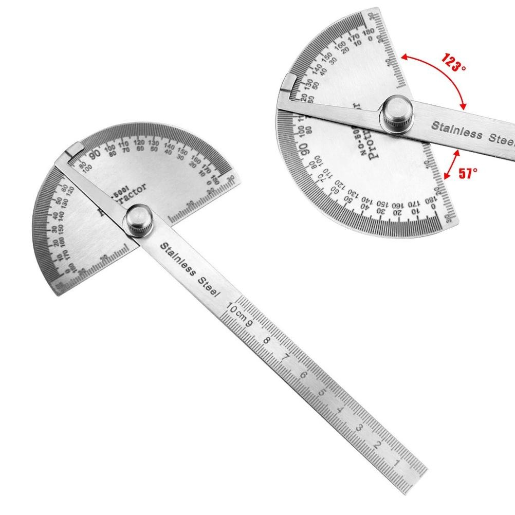 

Readyy!! Penggaris Busur 180 Derajat Bahan Stainless Steel Goniometer Alat Ukur Sudut