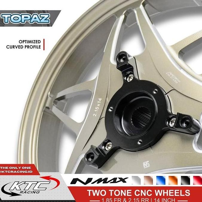 VELG KTC RACING TOPAZ 185X14 & 215X14 NMAX OLD NMAX NEW NEO TURBO AEROX 185 215 RING 14 NMAX155 AERO