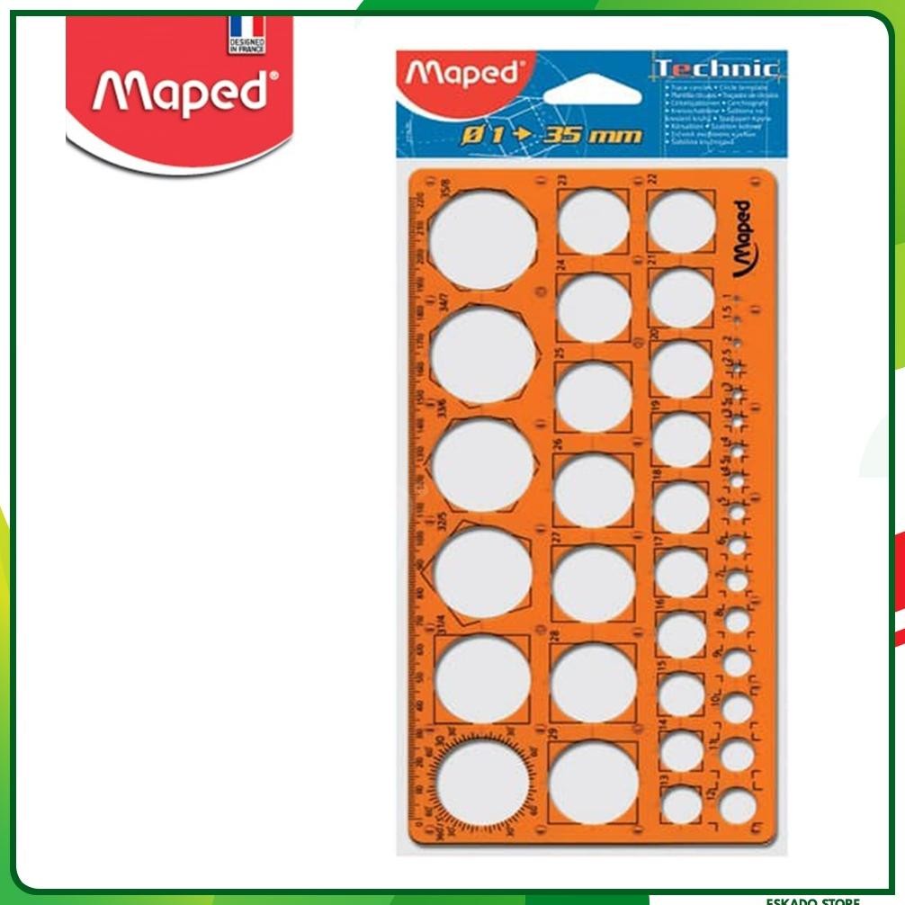 

Readyy!! Penggaris Maped Circle Templates / Penggaris Cetakan Lingkaran (1 - 35 mm)