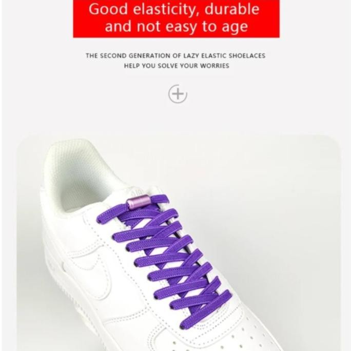 New  Tali sepatu elastis gepeng pipih buckle capsule