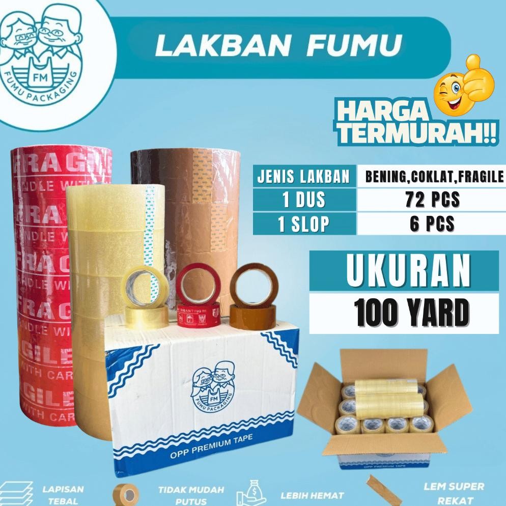 

Readyy!! LAKBAN BENING CLEAR 100YARD / COKLAT TAN SOLATIP PREMIUM/LAKBAN TERMURAH/LAKBAN KUAT