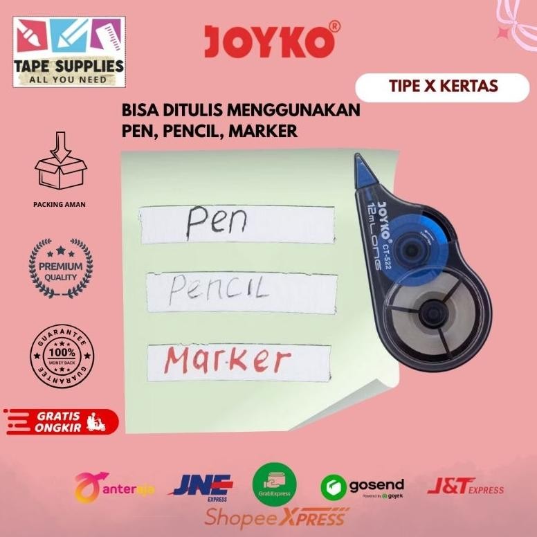 

Miliki - (12 pcs) Correction Tape / Pita Koreksi JOYKO CT-522 ,,