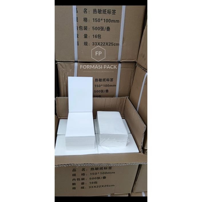 

Berkualitas LABEL STICKER THERMAL 100 X 150 mm 100x150 4x6" isi 500pcs ukuran A6 ,,