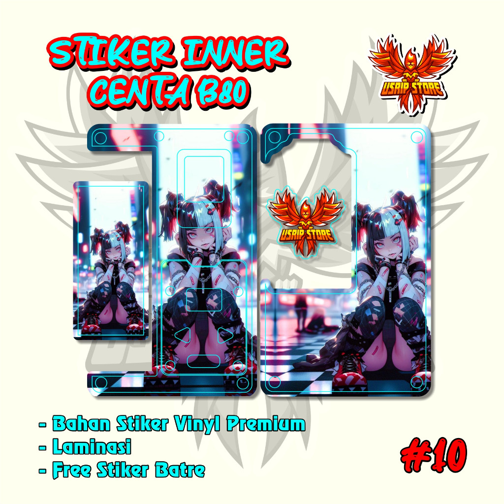 

1 B80 10 Garskin/Stiker Case Bisa Custom Motif - 2Pcs
