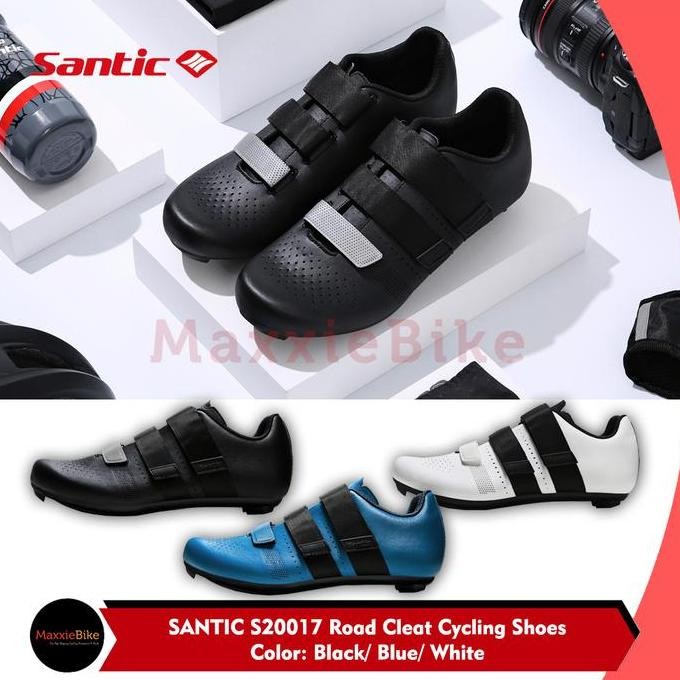 NEW SANTIC S20017 Sepatu Sepeda Cleat Roadbike Self-Locking Road Cycling Shoes Breathable Unisex Bik