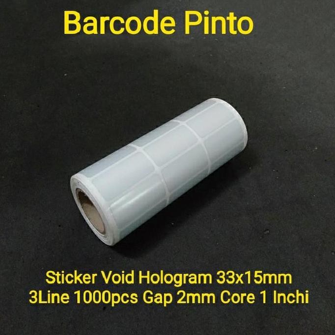 

Sticker Void Hologram 33x15mm 3line 1000pcs Gap 2m Core 1