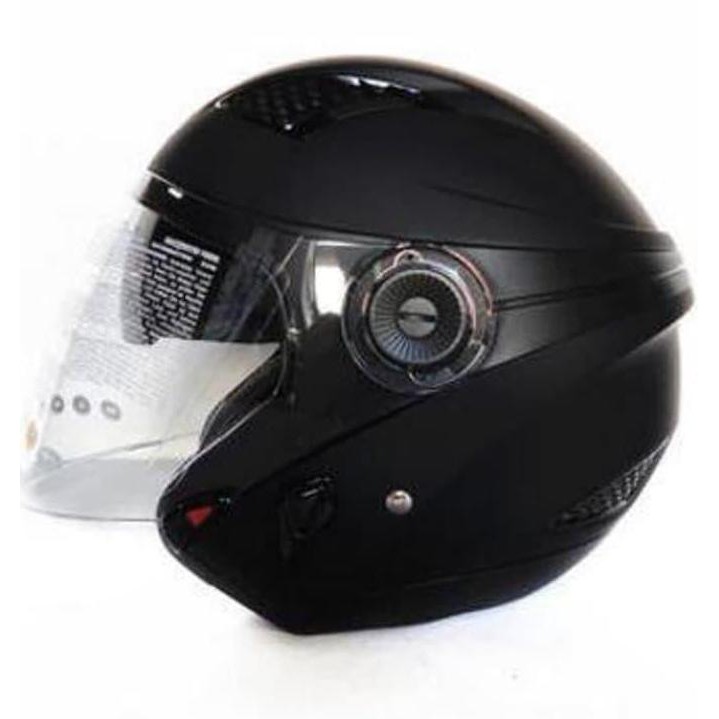 BEBAS ONGKIR - ZEUS-610 MATT BLACK | HELM MOTOR HALF FACE | ZEUS | HELM MATT BLACK