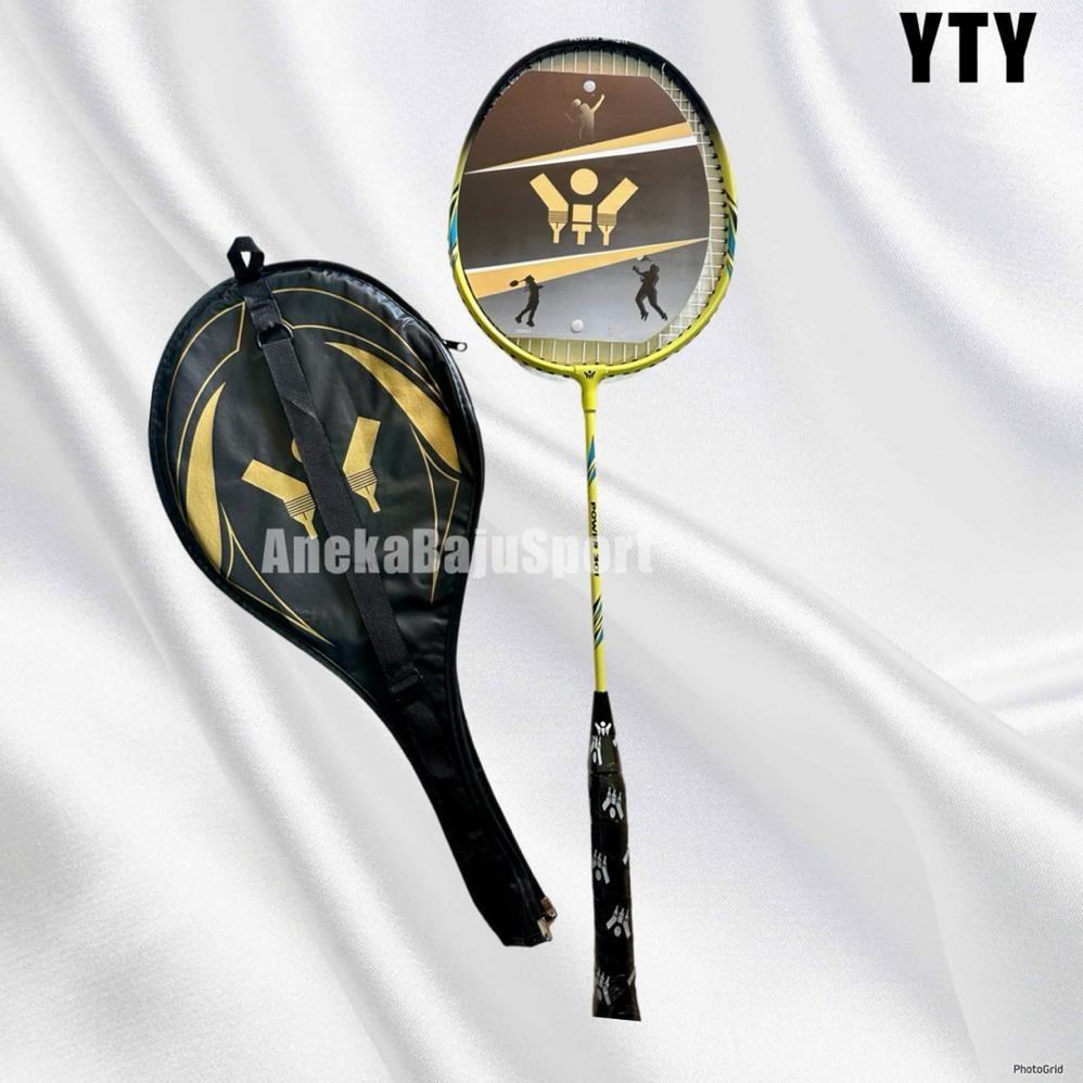 Raket Badminton YTY / Raket Bulutangkis Murah Bonus Cover