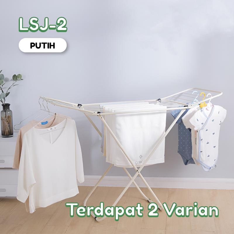 Jemuran Handuk Baju Lipat Hemat Tempat Towel Rack Minimalis Jemuran Lipat