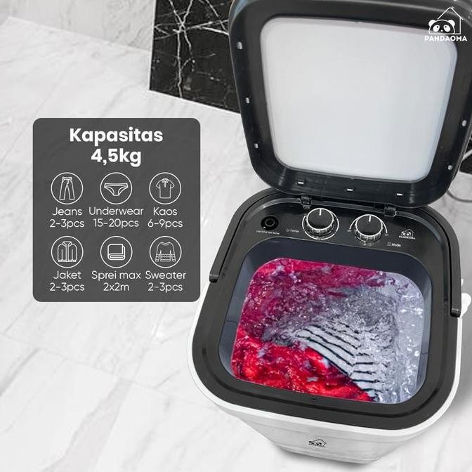 Original Mesin Cuci Mini Pandaoma | Mesin Cuci Sepatu/Portable 4.5Kg