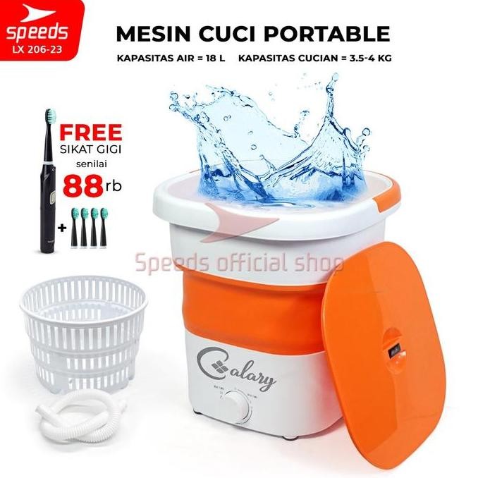 Original Speeds Mesin Cuci Portable | Mini Washer + Spin Dinamo 206-23