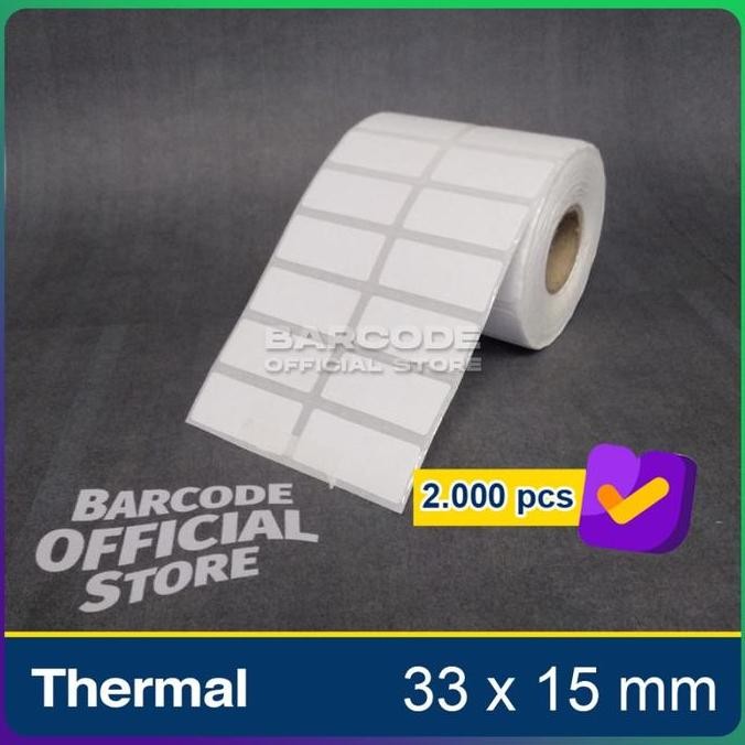 

Baru Label Thermal 33X15Mm 2 Line (1 Slop) - Stiker Printer Barcode Mini