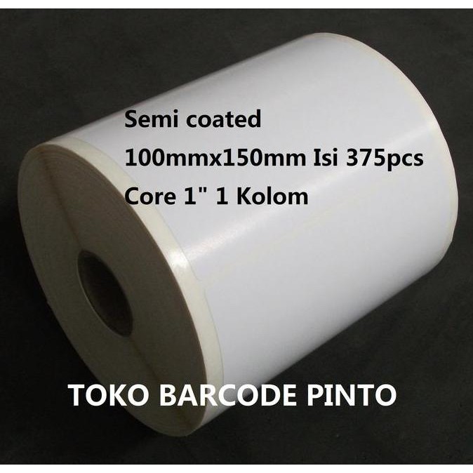

Baru Label Bare Semicoated 100X150Mm Core 1" Gap 2Mm Isi 375Pcs 1 Line