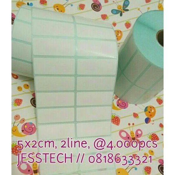 

Baru Label Sticker Bare 5X2Cm Semicoated - Stiker Kertas Label Harga Mini