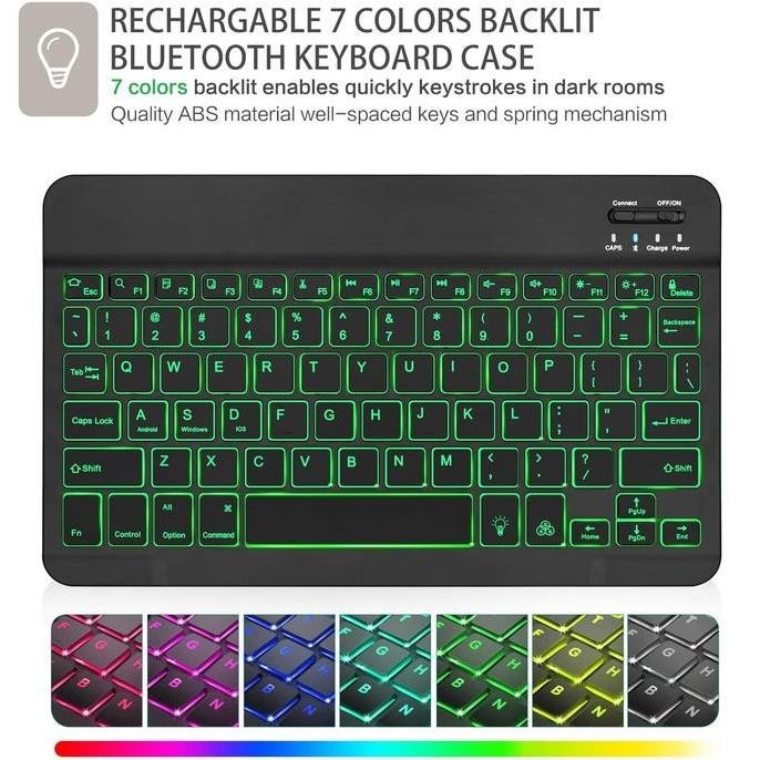 Promo Ipad Air 4 5 10.9 Inch Rgb Bluetooth Keyboard Backlit Mouse Backlight