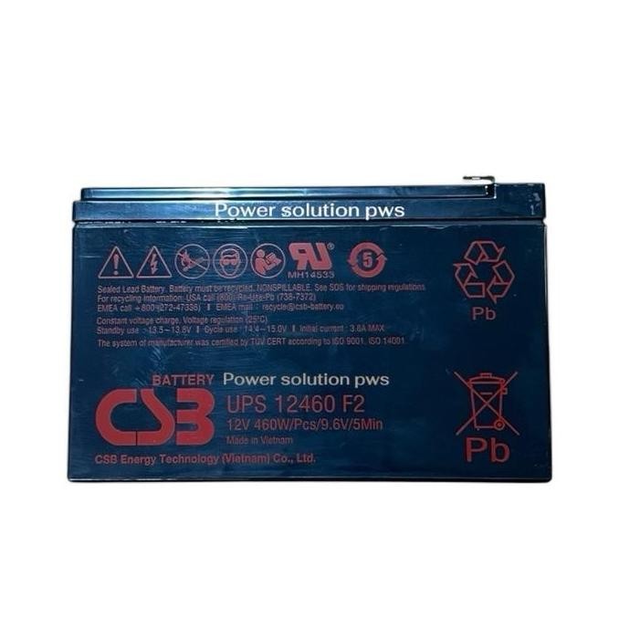 Battery Original Csb Ups 12460 F2 12V 460W / Pcs / 9.6V / 5 Min Csb Ups12460 F2 12V 460W/Pcs/9,6V/5M