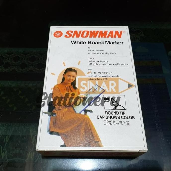 

SPIDOL WHITE BOARD MARKER SNOWMAN BG12 1PAK ISI 12PCS - BIRU ORIGINAL DAN TERPERCAYA