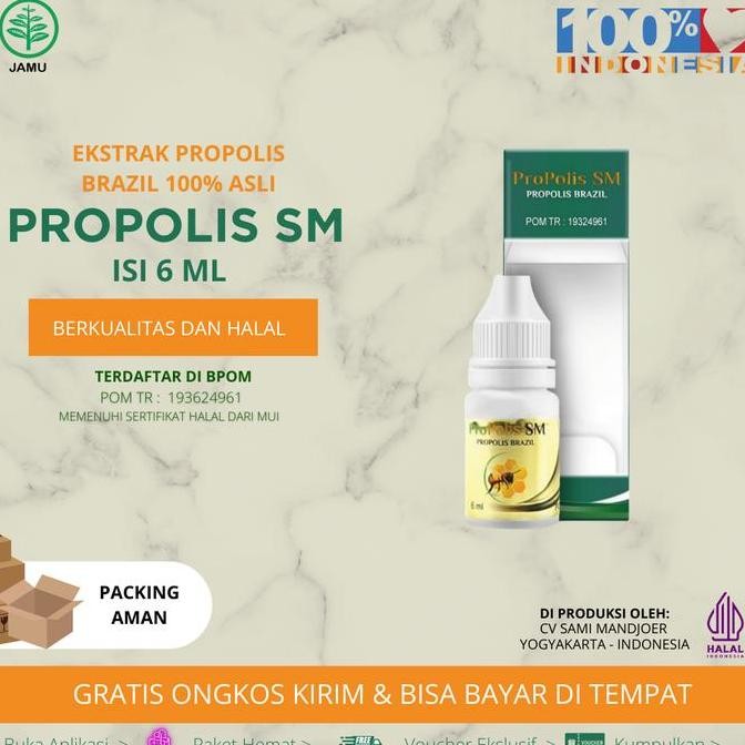 Asli Tetes Kuping Propolis SM Brazil Herbal untuk Sakit Telinga Berdenging dan Gatal