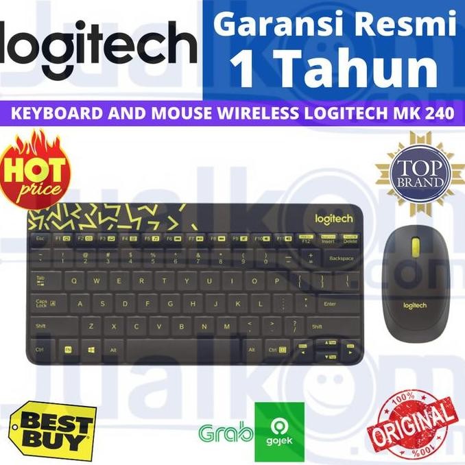 Logitech mk240 mini keyboard mouse Combo Logitech MK 240 Terlaris