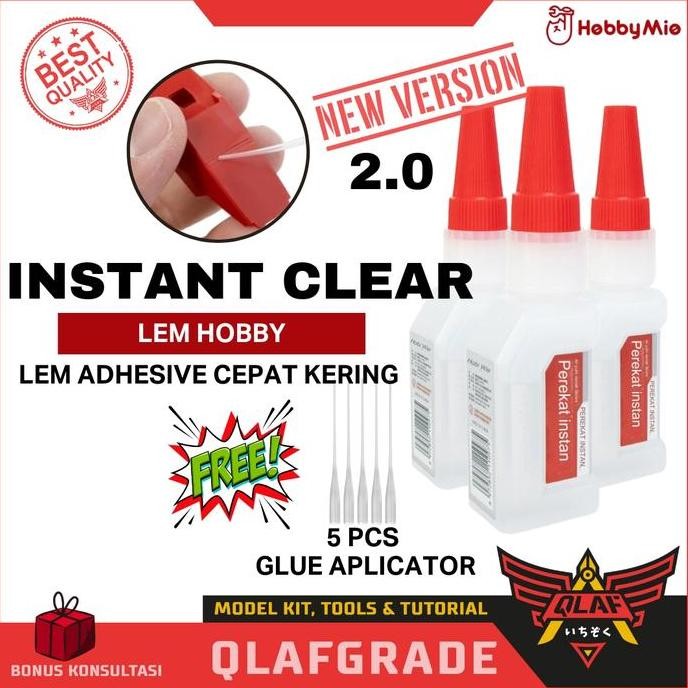 

terbaru lem hobby instant clear adhesive | lem super bening cepat kering hobby & diy