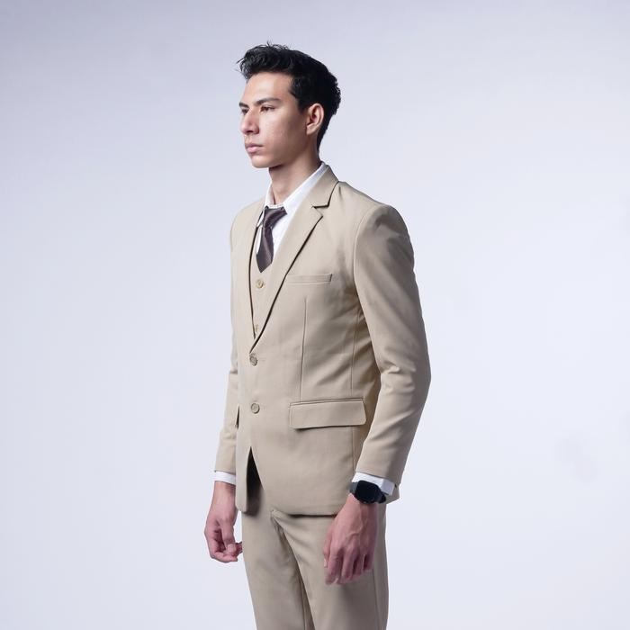 Mubeng Elegant Jas Slimfit Cream