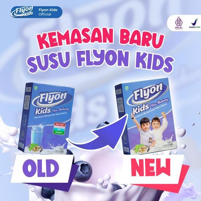 

terbaru flyon kids blueberry susu anak tinggi nutrisi spesial bpom 200gr