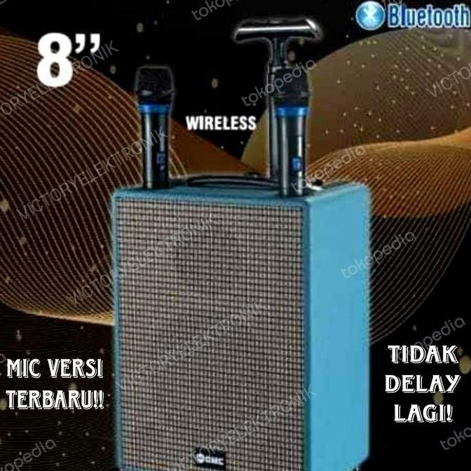 DISKON SPEAKER KARAOKE GMC 896C PORTABLE BLUETOOTH 8 INCH SALON AKTIF