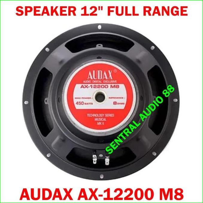 DISKON SPEAKER FULLRANGE AUDAX AX-12200 M8 12 INCH ORIGINAL AX12200