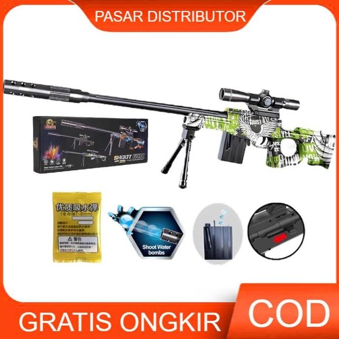 DISKON MAINAN TEMBAKAN WATER BOMB GUN ANAK 559-3 PISTOL AIR WATER GEL GUN