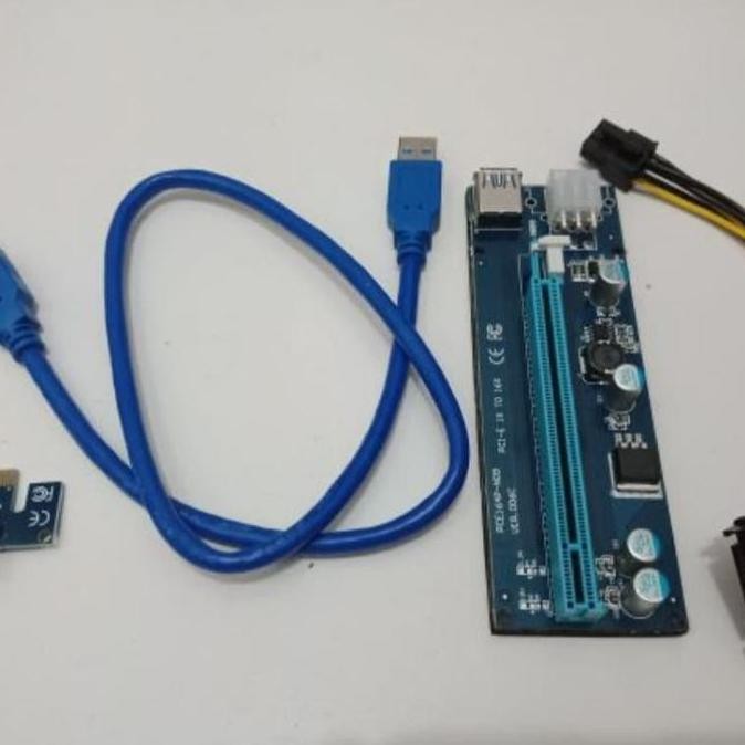 DISKON KABEL RISER BITCOIN 4 KAPASITOR PCI-E POWER MINING GPU RIG