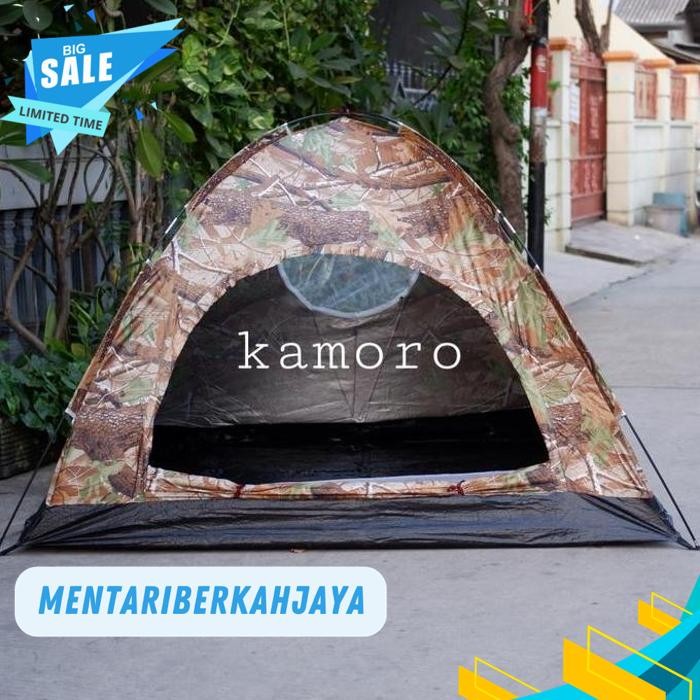 TENDA CAMPING GUNUNG CAMO LORENG 200X200X135 CM KAP 4 - 5 ORANG JY-50 TERMURAH