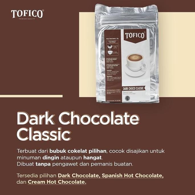 

Terlaris Bubuk Minuman Dark Chocolate Classic - Tofico Powder 1 Kg Ready Stok