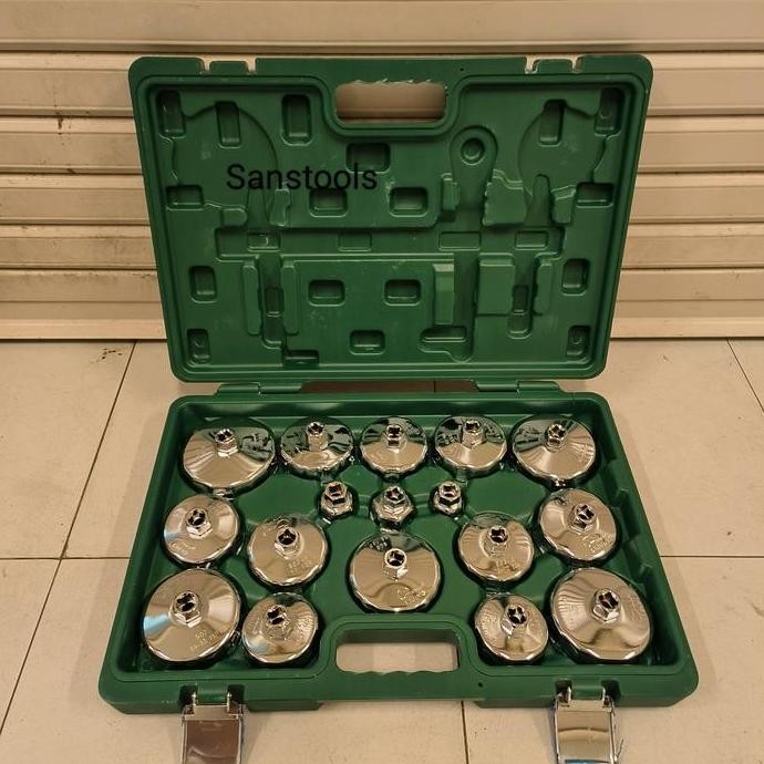17pcs kunci oil filter set mangkuk / pembuka filter oli mobil motor