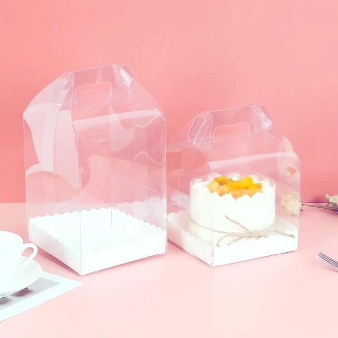 

TERMURAH - Box Mika Cake Tenteng (10pc). Kotak Kue Tart Transparan