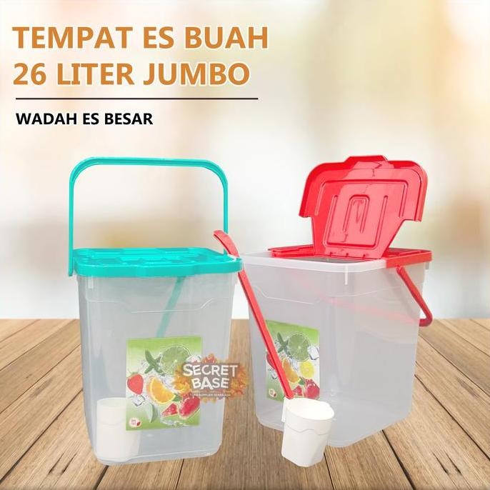 Toples Es Buah - Bonus Gayung / Tempat Es Buah Besar/ Aquarium Es Buah