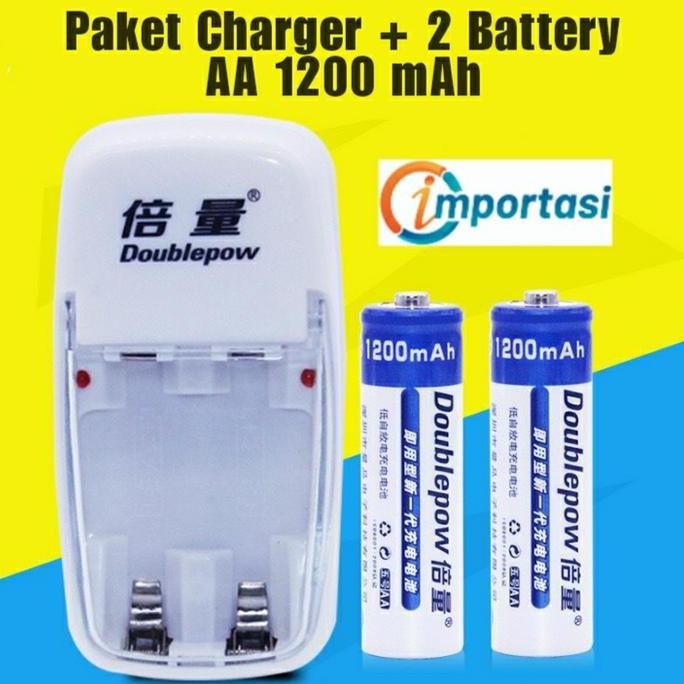 Doublepow Battery Rechargeable Aa 1200Mah Aaa 900Mah Batere Baterai
