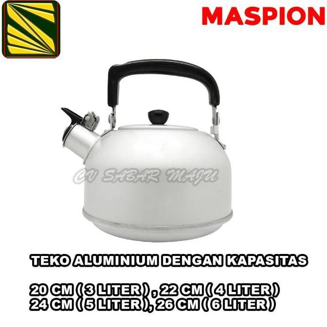 Maspion Teko Bunyi Maspion kettle, Ceret Maspion 20 Cm , 22 Cm , 24 Cm dan 26 Cm / Teko Air Panas Ma