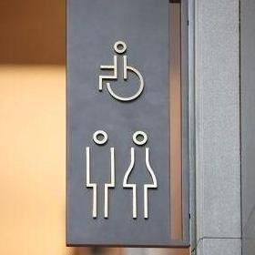 Sign Toilet Hanging Gantung Restroom Wc