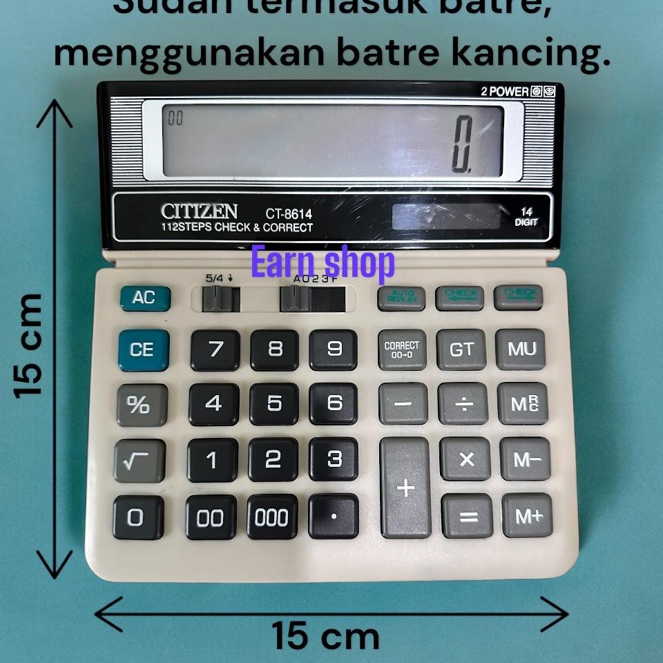 

Kalkulator Citizen Ct8614 14 Dit Che Dan Correct Kalkulator Dagang Ct 8614