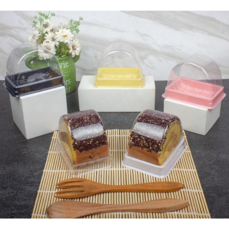 Mika Bolu Gulung Mini - isi 50Pcs / Tray Roll Cake Kotak Mini Kue Potong