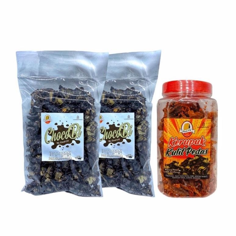 

3 Pcs Nage 19 Keripik Singkong ( 1 Kg Chocobi Dan Kulit Ikan Pedas manje toples )