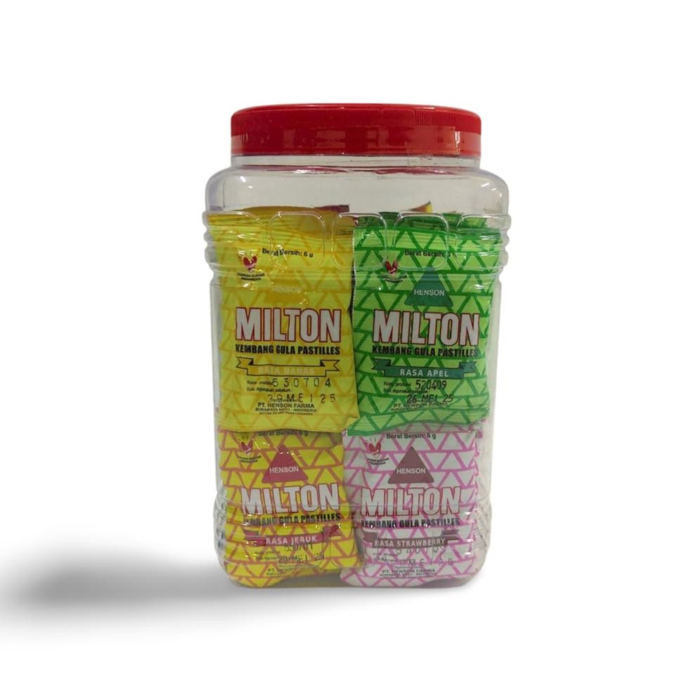 

Permen MILTON PASTILLES Toples 60 Karton Isi 12 Toples Permen Rasa Buah