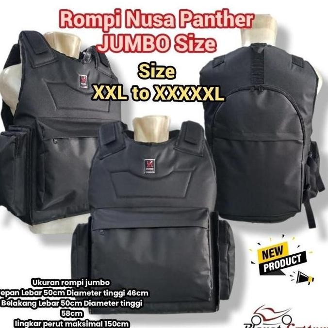 Rompi motor anti angin jumbo size xxl to xxxxxl nusa panther