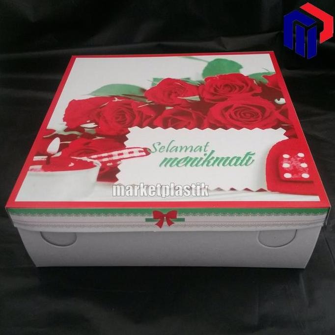 

TERMURAH - Dus kue/dus snack /dus makanan/box makanan/Dus leg TPS-Bunga 25X25 @50