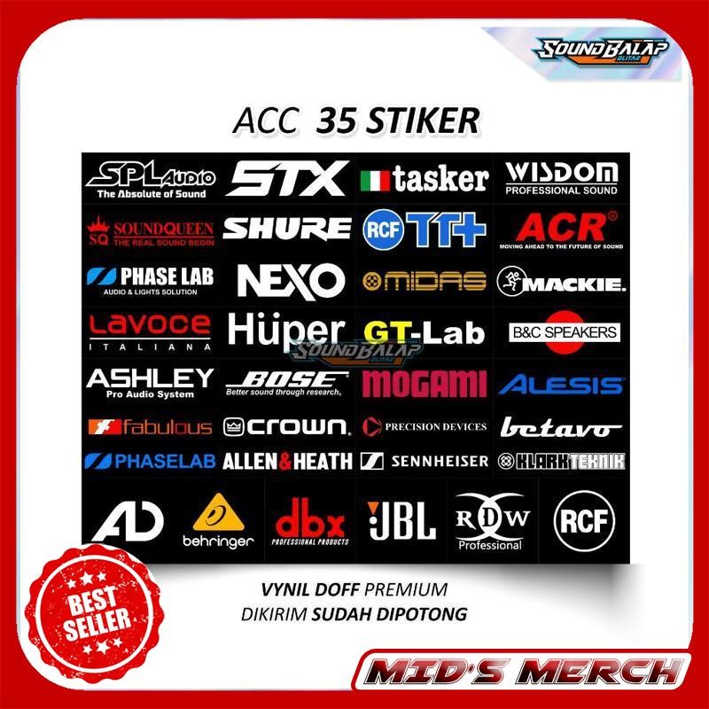 

Stylish Stiker Sound System Isi 34 / 24 Stiker Vynil Premium Anti Air | Mixer Power Speaker Ashley Spl Rcf Nm98